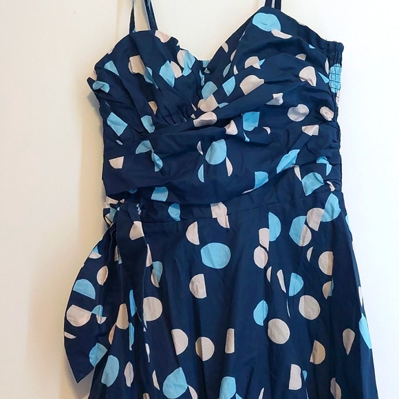Blue polka dot summer dress - Picture 3 of 5